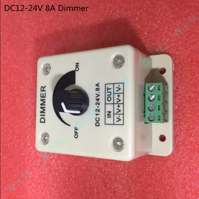 DC12-24V диммер 8А 16А ручной неполюсный диммер для светодиодной ленты SMD 3528 5050 5630 белый ленточный светильник высокого качества Ручной диммер