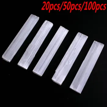 

Wholesale 40-60mm Natural White Selenite Rough Sticks Mineral Specimen Heraling Crystal Wand Irregular Shape Pendant Stone
