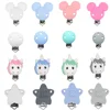 Joepada 3Pc/Lot Mickey Round Star Unicorn Silicone Beads Clip For Baby Teether Pacifier Accessories Infant Clasps Holders 1