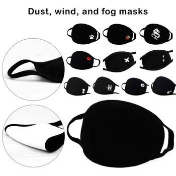 

IN STOCK High Quality Black Unisex Face Mask 10PCS For Female Male Anti-bacterial Dust Cotton Mouth Mask Anti Pollution Masks