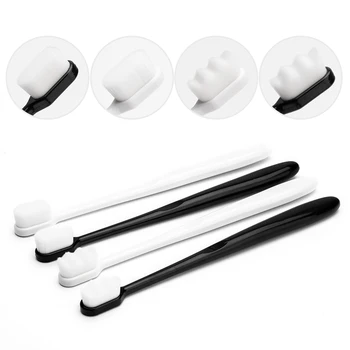 

2/4Pcs Ultra-fine Million Wave Toothbrushes Super Soft Bristle Brush with Holder Deep Cleaning Adults Eco Friendly For Oral Care