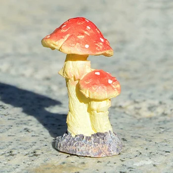 

Small Cute little mushroom gardening potted ornaments moss micro landscape DIY ornaments 3 clusters of mini mushrooms