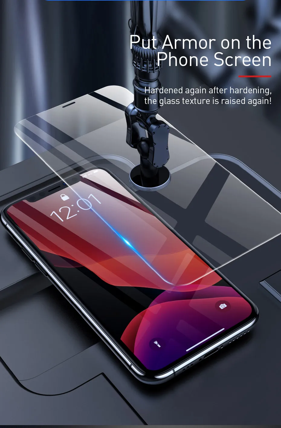 Baseus 2 шт 0,15 мм тонкое стекло полноэкранное изогнутое закаленное защитное стекло для iPhone 11 Pro Max XR X