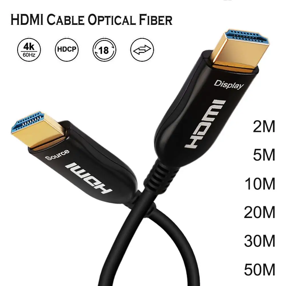 Кабель 3D 4K HDMI оптоволоконный кабель 2 0 м/5 м/10 м/20 м/30 м/50 м 60 Гц для HD TV LCD ноутбука PS3