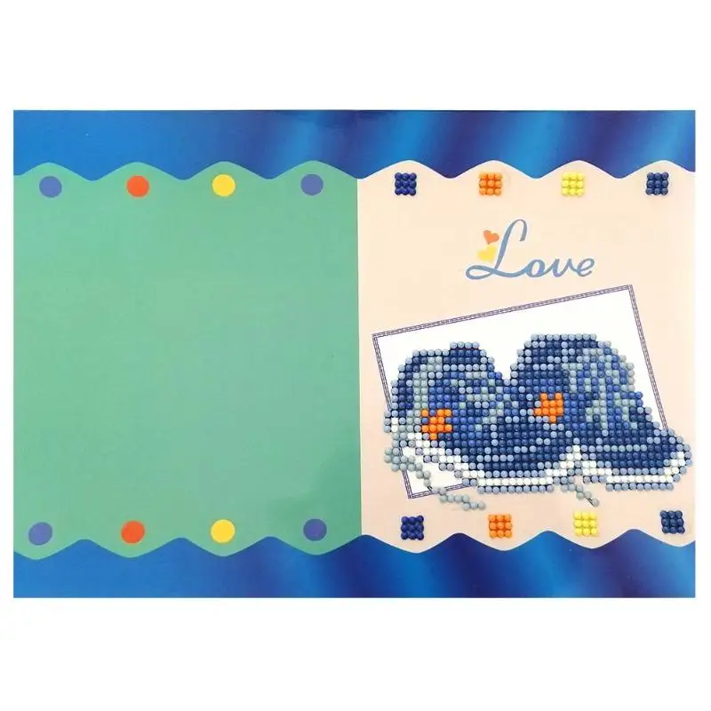 5D DIY Cute Greeting Card Partial Drill Diamond Painting Christmas Customized Invitations for New Y - 4000401027717
