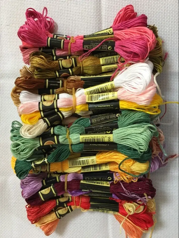 mm 50 Colors Cross stitch thread Embroidery Thread Floss Sewing Skeins Craft DIY Bracelet braided