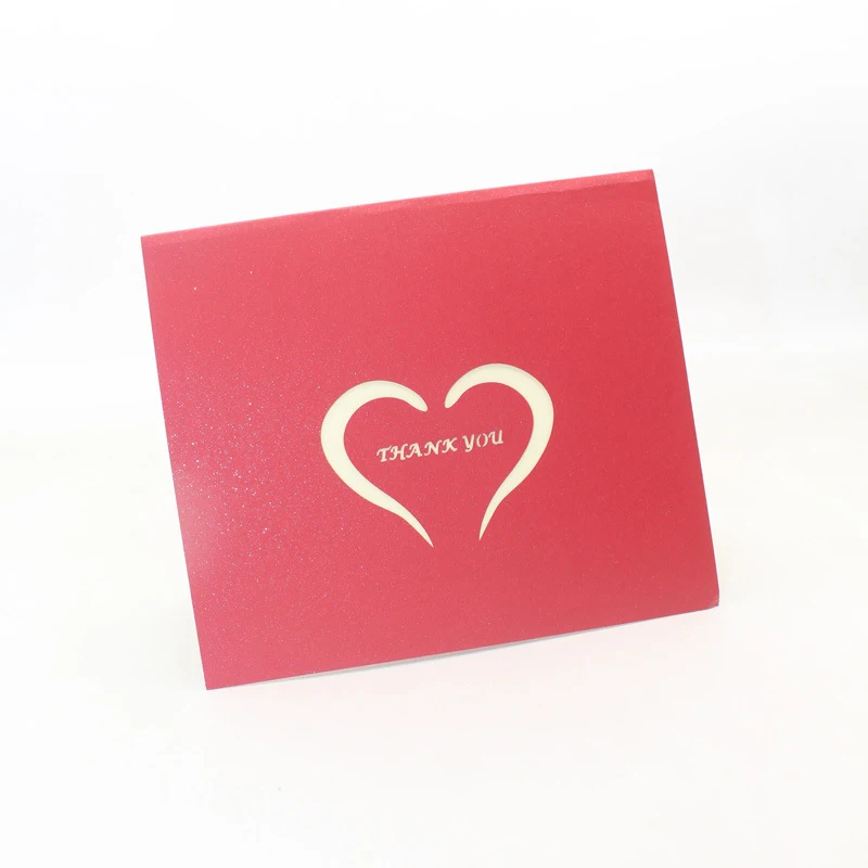  3D Laser Cut Handmade Heart Thank You Teacher and Student Paper Invitation Greeting Card PostCard T - 4000336924317