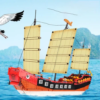 

1892PCS City Creator Series Chinatown Building Blocks Chinese Sailboat Set Model Bricks DIY Assembly Toys For Children Gifts