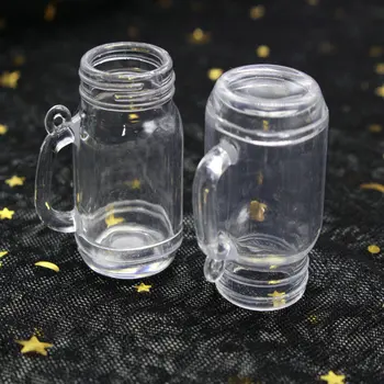 

New Mini Cup Tea Coke Cup Jewelry Findings Earrings Keychain Pendant DIY Charms Handmade Epoxy Resin Plastic Cup Accessories