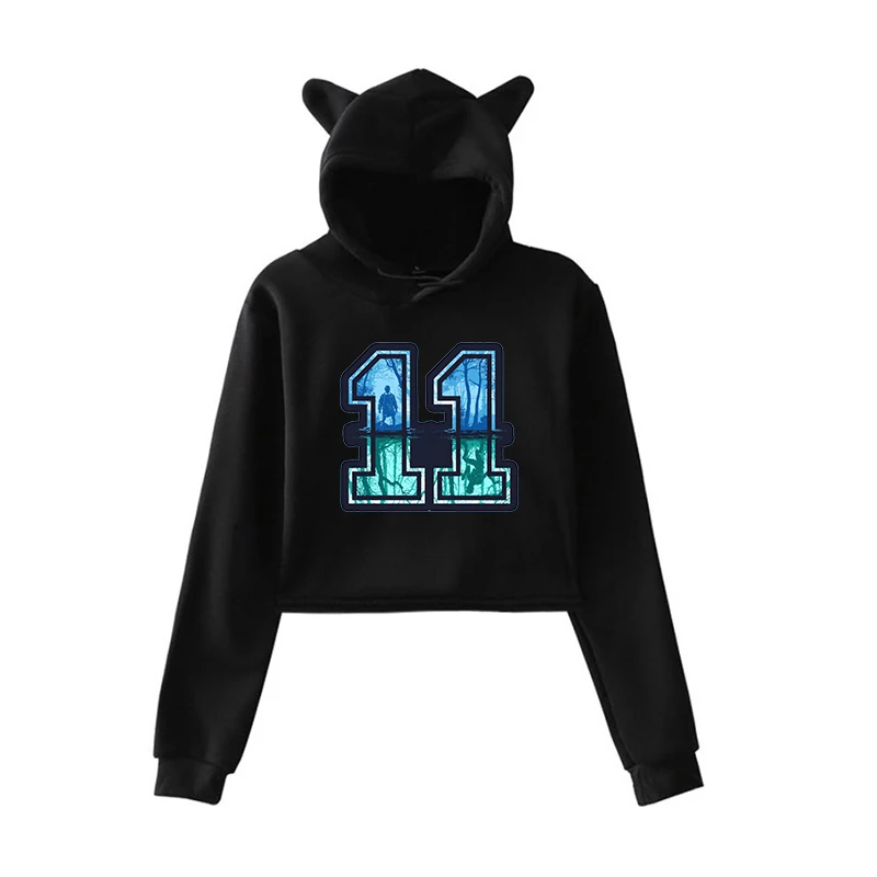 902-19 black Укороченная толстовка с капюшоном, женские толстовки Harajuku, розовая одежда Ropa Adolescente Mujer, осенняя уличная одежда - Цвет: 902-19 black