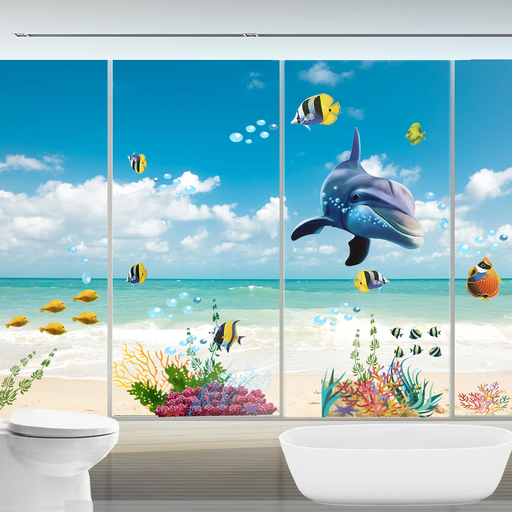 Kalolary Autocollants muraux 3D en forme de tortue de mer, baleine