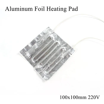 

100x100mm 220V Aluminum Foil Heating Pad Rubber Heat Mat Heated Bed Plate Heater Self-adhesive Flexible Waterproof 3D Printer