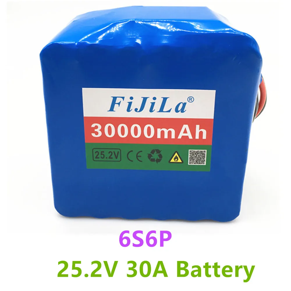 Новая 6s6p 25 2 V 30Ah батарея литиевая v 30000mAh Электрический велосипед