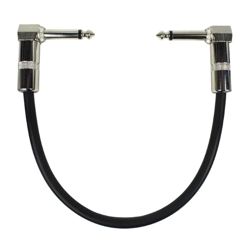 bend silver 20cm Дропшиппинг гитарные Патч кабели под прямым углом 15 см 1/4 инструмент кабели для эффектов педали от muku - Цвет: bend silver 20cm