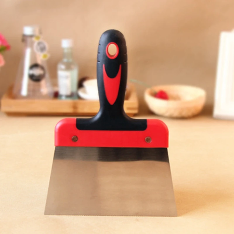 New-Coating Spatula for Chocolate Scraper Stainless Steel Dough Scraper-L