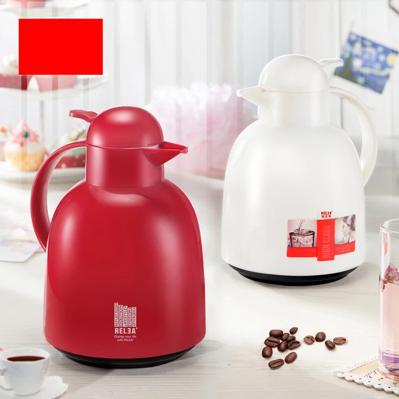 1500ml Large Double Layer Glass Vacuum Thermos Flask Chinese Style Leak-proof Insulated Pot Bottle Portable Hot Water Kettle