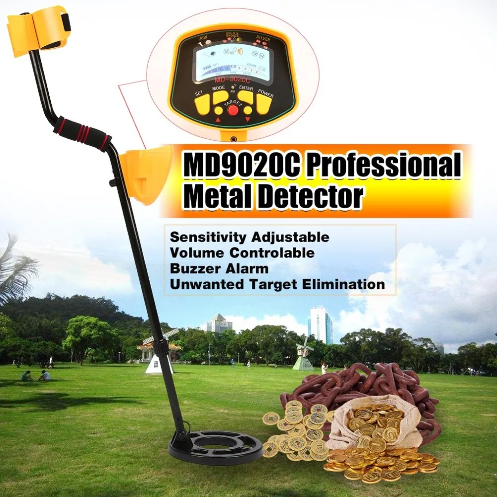 

Underground Metal Detector Dropship MD9020C Professional Portable Handheld Treasure Hunter Gold Digger Finder LCD Display