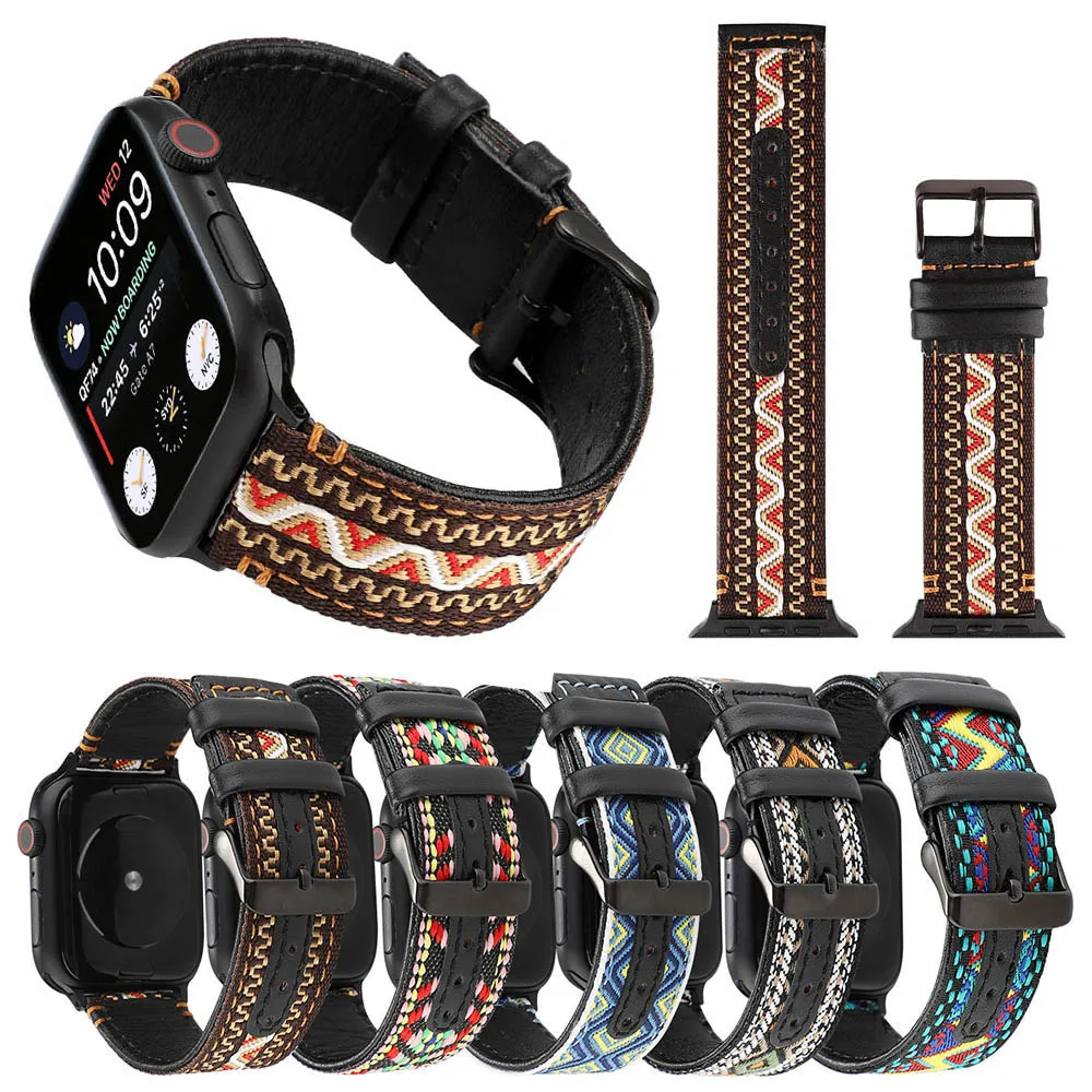 Ремешок для Apple Watch 4 5 40 мм 44 мм модный браслет из натуральной кожи correa iwatch ремешок 3 2 1 38 мм 42 мм аксессуары для наручных ремней
