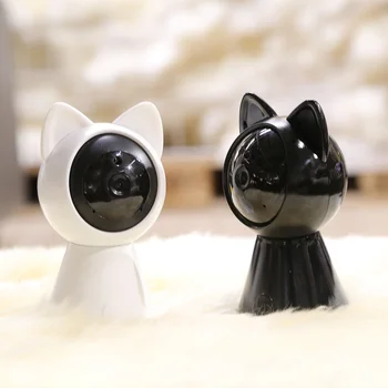 

Cat Shape IP WiFi Camera HD 1080P Wireless Baby Monitor 360 Degree Rotatable Home Security CAM Night Vision Mini Robot Camcorder