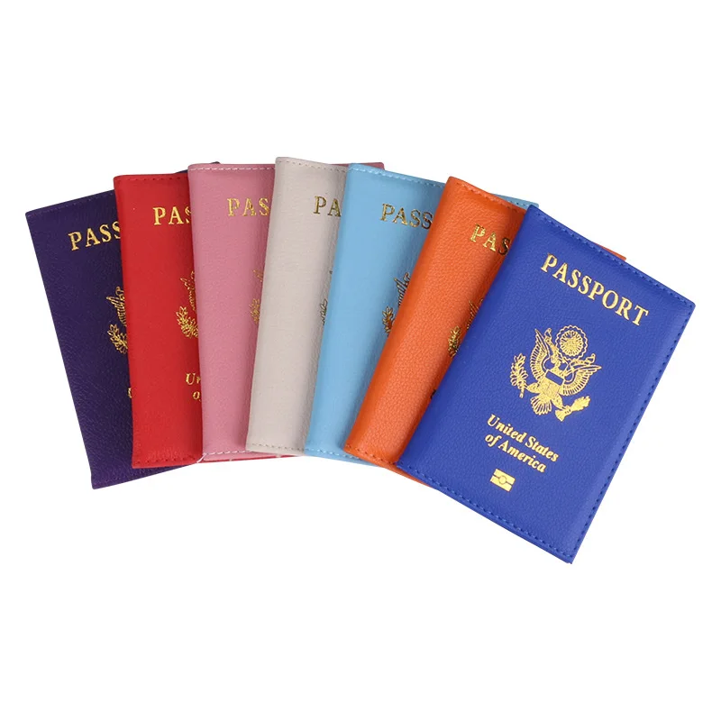 New Personalised leather USA Passport Cover Customized Travel Passport