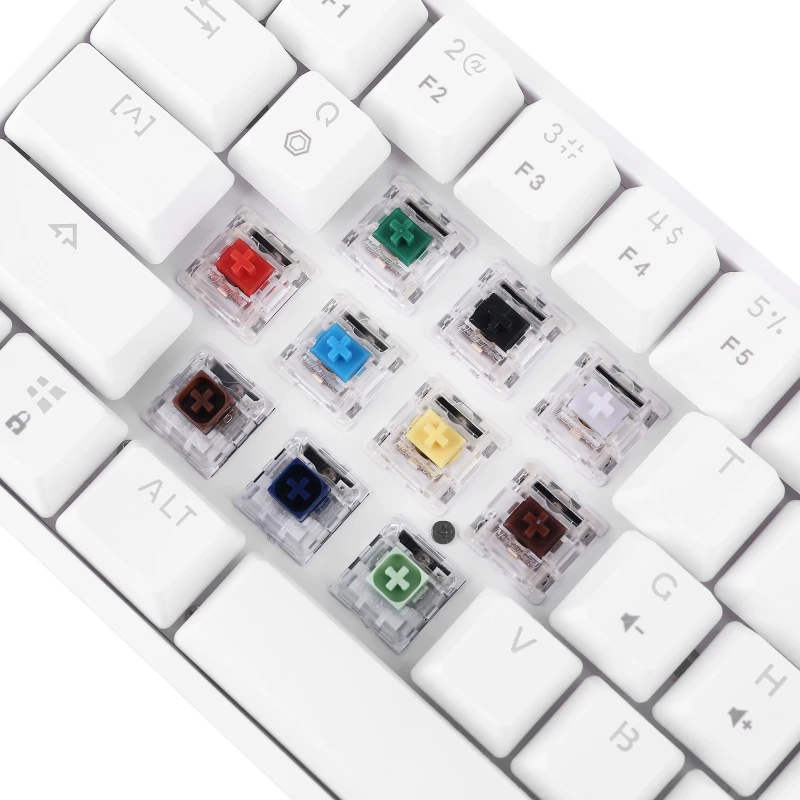 GK61 Hot Swappable Portable RGB Backlit Gaming Mechanical Keyboard Gateron key