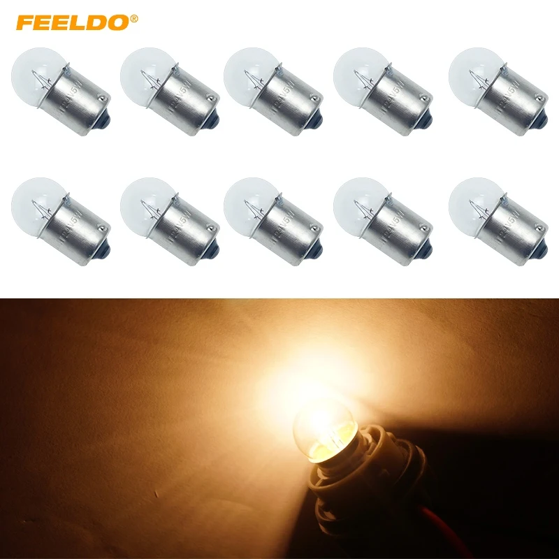 FEELDO 10 шт. G18 24V5W BA15S 1156 прозрачная стеклянная лампа галогенная указателя поворота