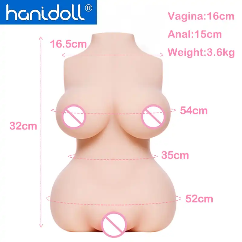 Hanidoll Силиконовая секс кукла Реалистичная большая грудь Вагина анальная игрушка