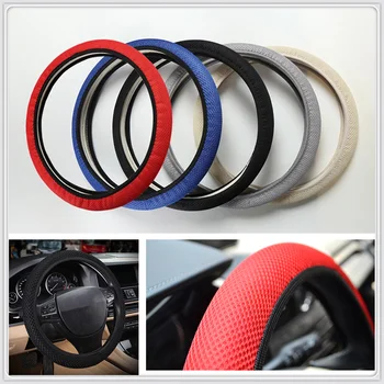 

38cm Car Steering wheel Cover Anti-Slip Breathable Auto for KIA SOLARIS Verna IX25 IX35 IX45 Sonata 8 Any Cars Cadenza Telluride