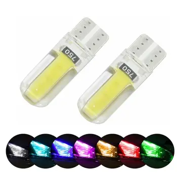 

2PCS T10 W5W LED Car Interior Light COB Marker Lamp 12V 194 501 Bulb Wedge Parking Dome Light Auto Car Styling 7 Colors