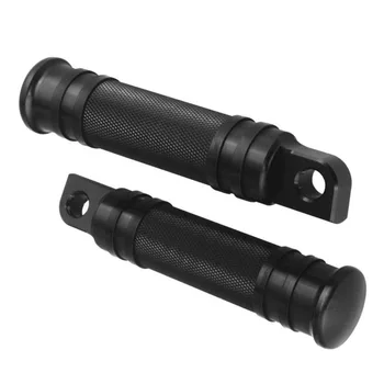 

2* Motorcycle Black Aluminum Pedal Foot Pegs Parts For Harley Touring Sportster