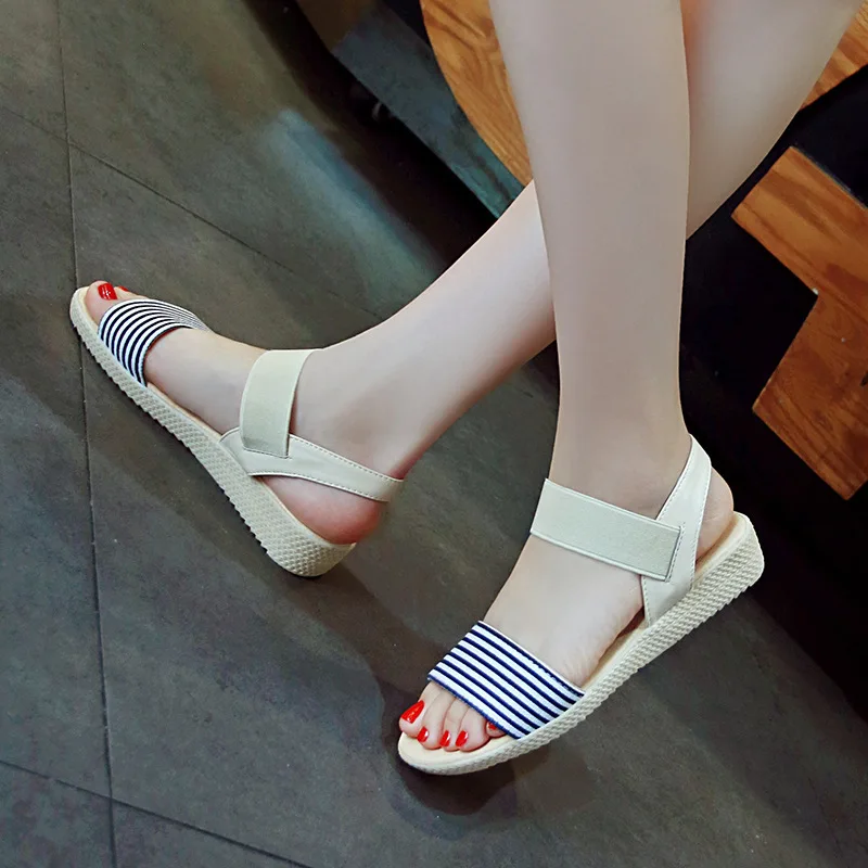 

2017 Summer New Style Slanted Heel Peep-Toe Thick Bottomed Students WOMEN'S Sandals Mixed Colors Fashion WOMEN'S Shoes Fashion