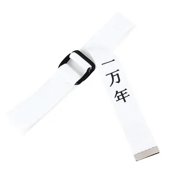 

Belt Canvas Nylon Student Unisex Chinese Characters Personality Text Double Buckle Canvas Belt Best Sale-WT