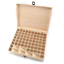74 Grid Holz Ätherisches Öl Box Ätherisches Öl Lagerung Box Solide Geschenk Box 896A