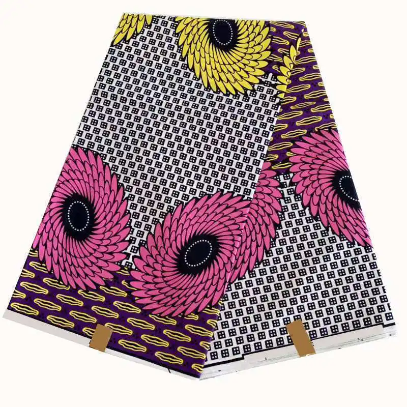 Новая Анкара восковая блочная ткань африканская ткань для платья восковая печать хлопок парча ткань текстиль 6 ярдов Дашики ткань