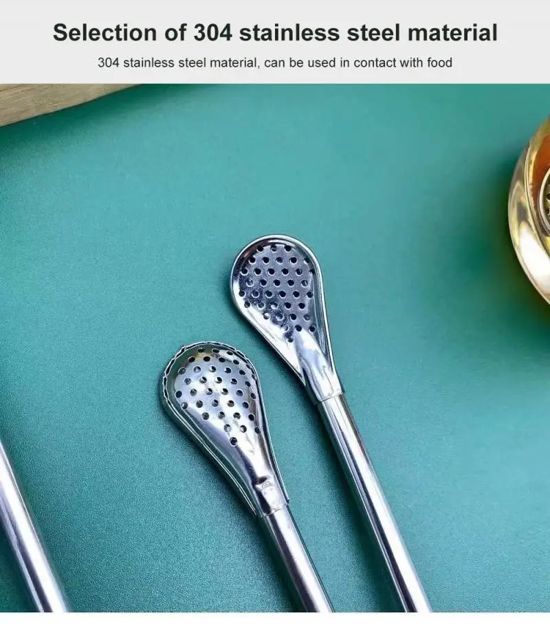 Drinking Straws Tea Filter Straw Accessories Washable Drinking Straw Filter Handmade Yerba Mate Stainless Steel Tea Bombilla Gourd Practical Drinks Tools Bar Accessories New