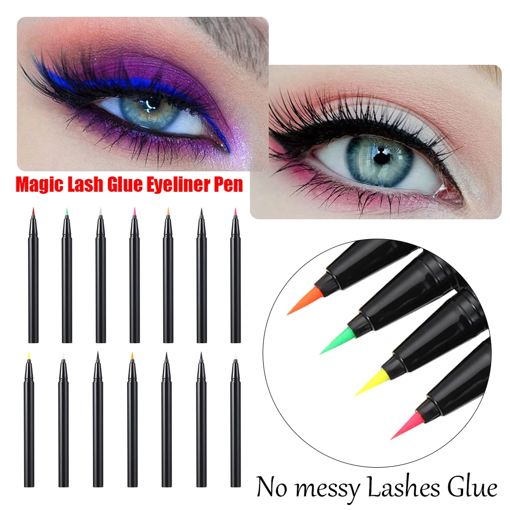 Selfadhesive Eyeliner 3 In 1 Colorful Magic False Eyelashes Glue