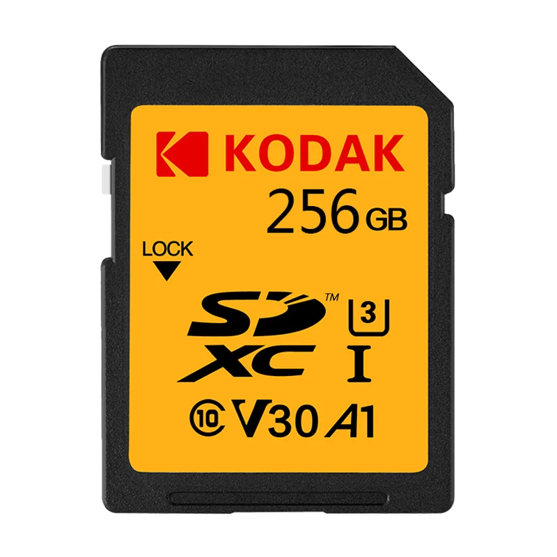 Sd-карта Kodak 64 Гб карта памяти 128 ГБ SDXC U3/U1 V30/V90 carte sd для sony Canon Nikon micro SLR цифровая камера cartao de memoria - Емкость: 256GB U3 V30