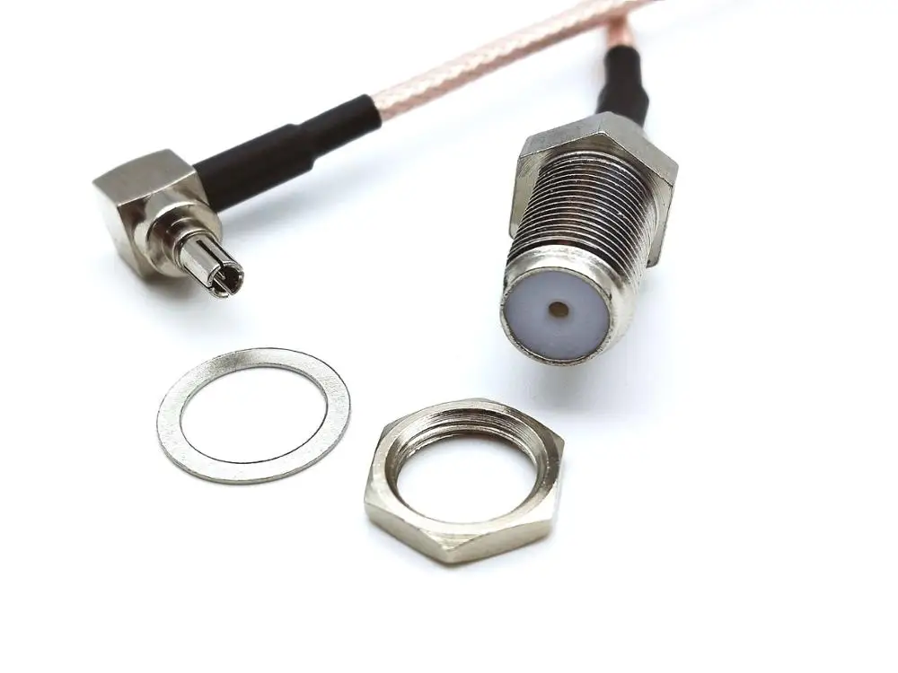 400pcs lot F Type Female Jack To CRC9 Male Right Angle RG316 Pigtail Cable New