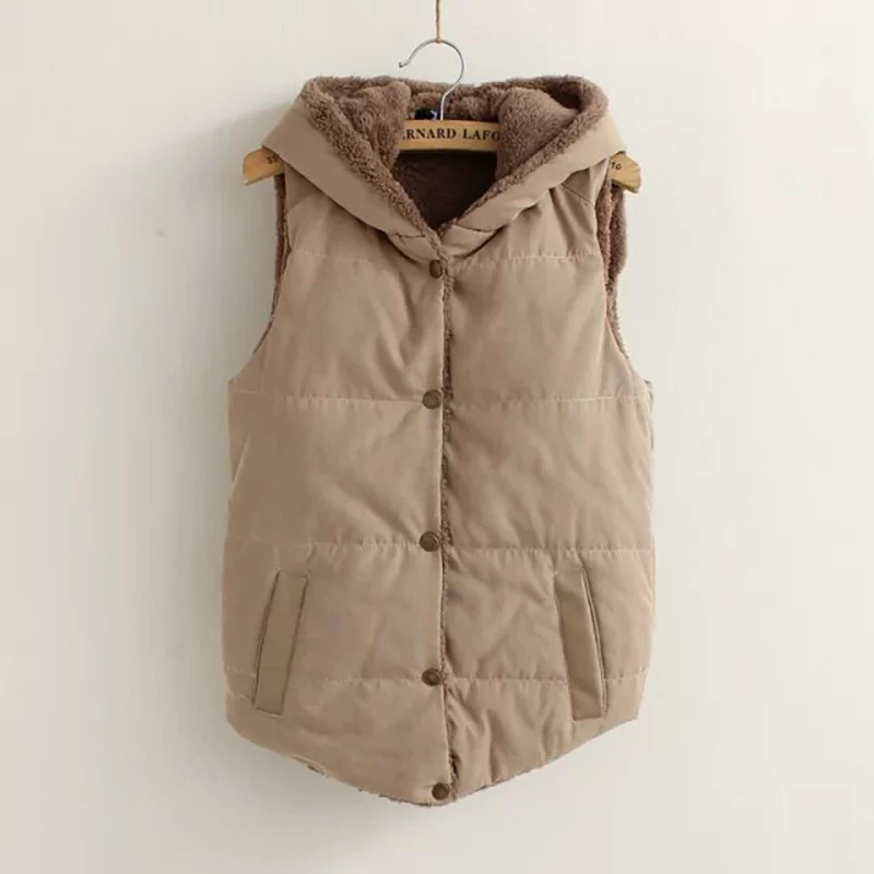 

Maternity Hoodie Womens Hoodie Sleeveless Vest Outwear Coat Fashion Cotton Vest Women's Hooded Solid Color Thick Vest