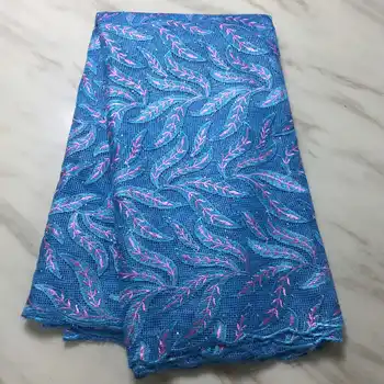 

2019 New Designs African Lace Fabric With Big stone African Lace Embroidery Guipure Lace Trim High Quality for Nigerian Dress