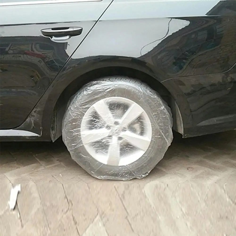 20 шт одноразовые прозрачные покрышки колеса универсальные автомобильные красивые декоративные защитные покрышки мягкие покрышки
