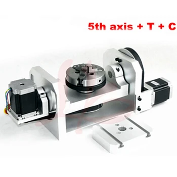 

CNC 4th axis / 5th axis ( A aixs, Rotary axis ) with chuck for cnc router