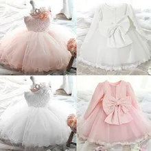 Платье для маленьких девочек классическое бальное платье принцессы Детские платья для девочек, свадебный костюм для Крещения Детская праздничная одежда vestido infantil