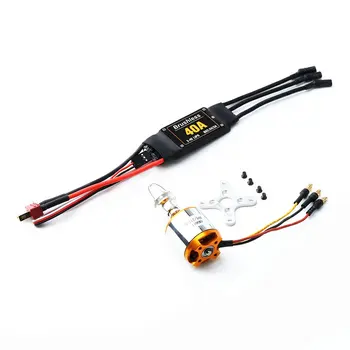 

A2217 2300KV Brushless Motor 40A ESC With T plug and 3.5mm Banana Connectors for RC Fixed Wing Plane Helicopter