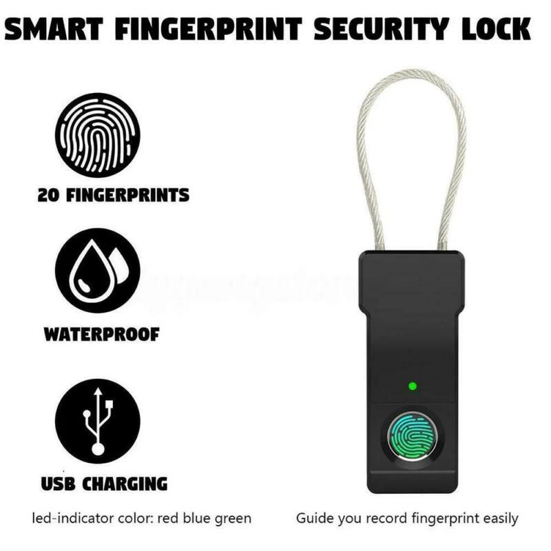 Usb зарядка Bluetooth отпечаток пальца смарт замок без ключа водонепроницаемый Противоугонный инструмент