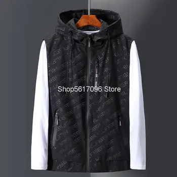 

Big Size Waistcoat Male Autumn Vest Trend Youth Waistcoat Sleeveless Coat Loose Leisure With Hat Vest Thin