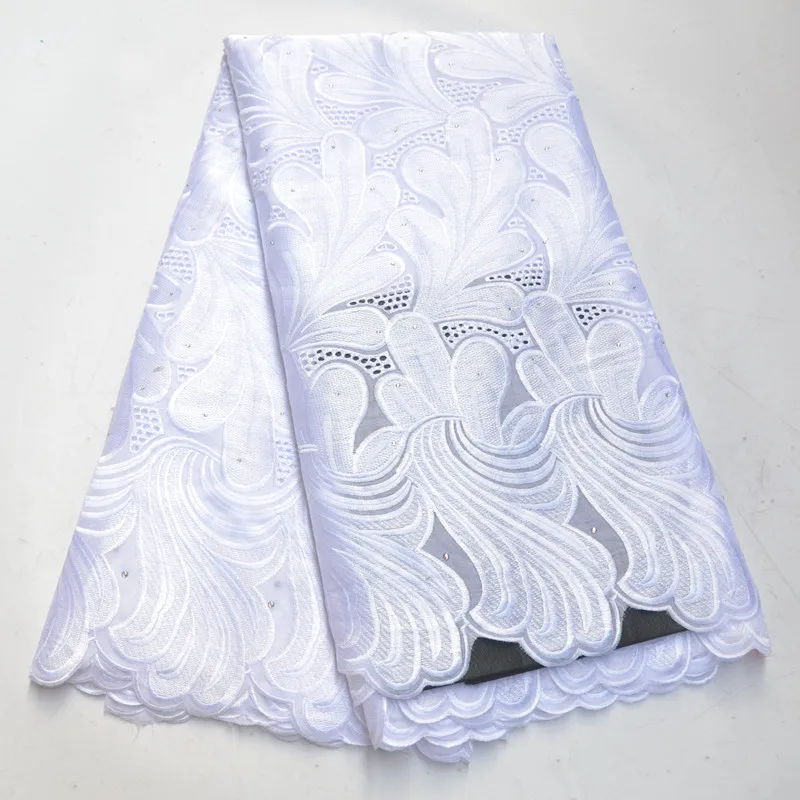 Белое небесно-голубое швейцарское кружево с вышивкой, французская кружевная ткань для шитья одежды, ткань с большим количеством камней DG282