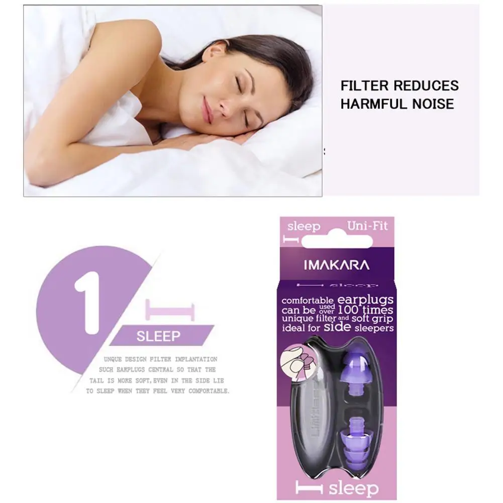 Noise Reduction Silicone Earplugs for Sleep and Soundproofing