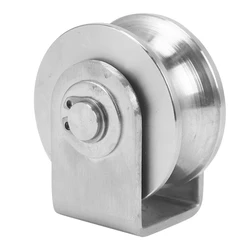 Roulements de roue à roulettes de 2 pouces, poulies à rainure en U, roue à rainures robustes détachables pour la manipulation des matériaux et le déplacement 