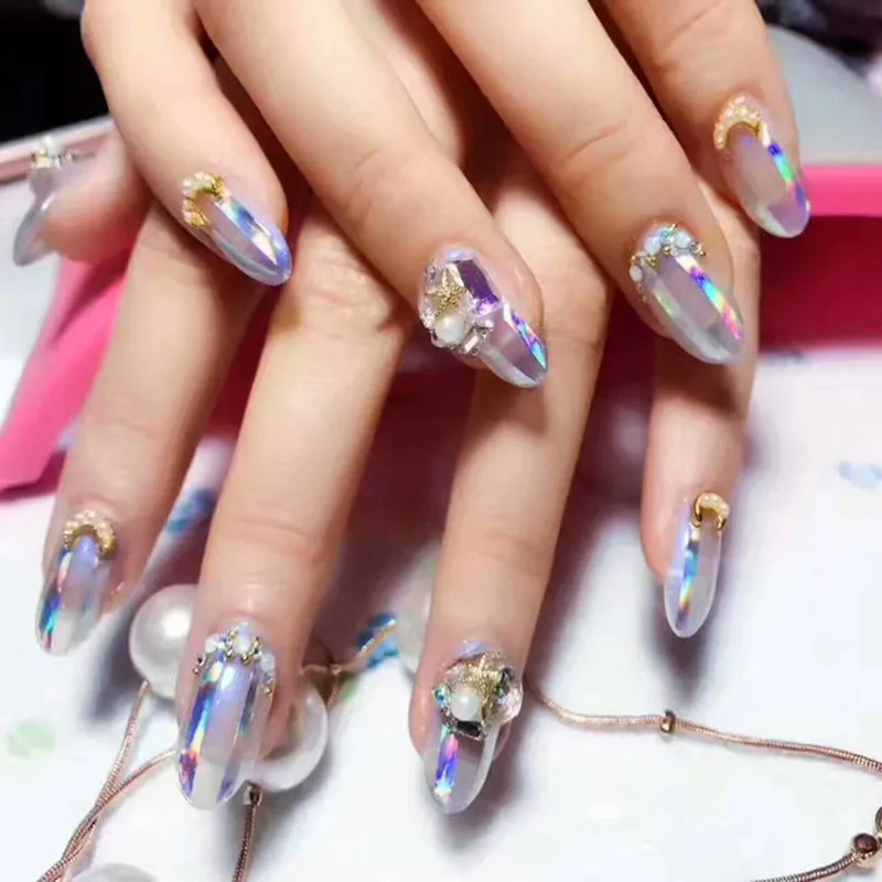 

6 Sheets Ultra Thin Laser Stripe Line Sticker Foil Decal Stickers Holographic Strip Tape Nail Art Stickers 3D Manicure Tool